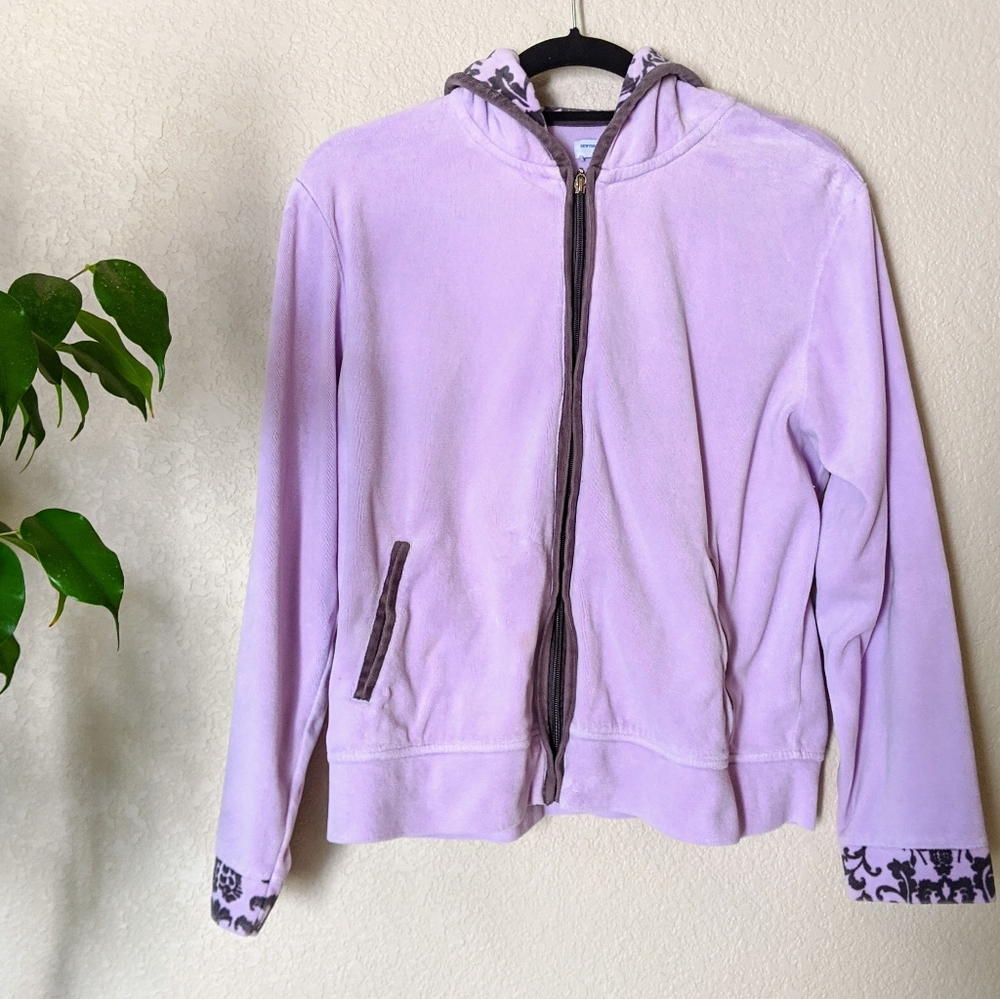 NYL Lilac Sweatshirt Jacket W/Hoodie Sz. PXL fits like a L